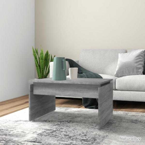 Table basse Sonoma gris 68x50x38 cm Bois d'ingnierie