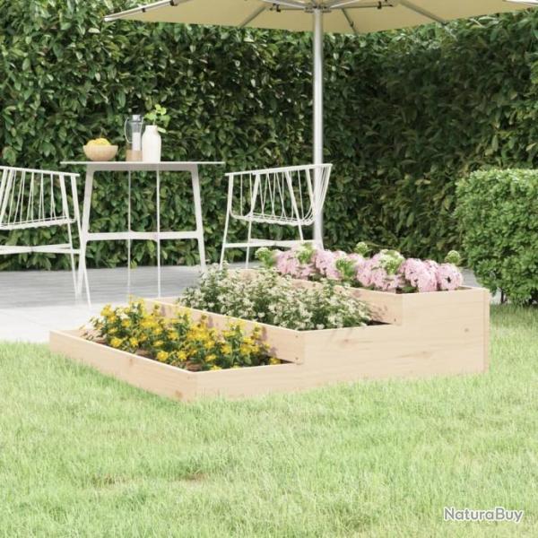 Jardinire 107x107x27 cm Bois massif de pin