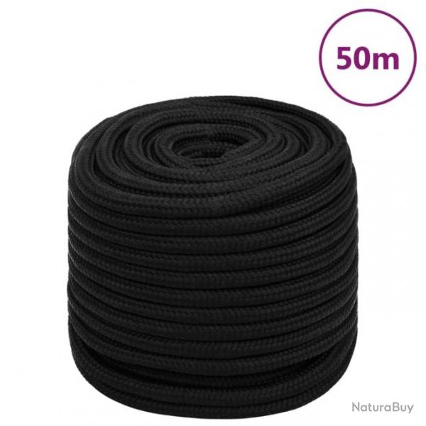 Corde de travail Noir 16 mm 50 m Polyester