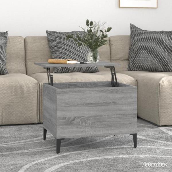 Table basse Sonoma gris 60x44,5x45 cm Bois d'ingnierie