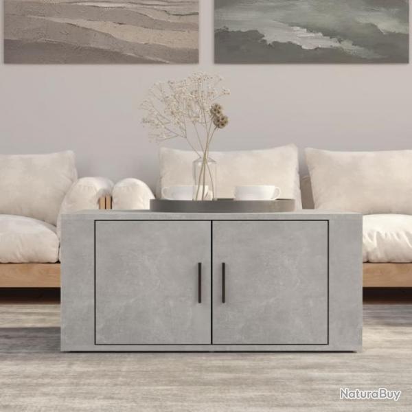 Table basse Gris bton 80x50x36 cm Bois d'ingnierie