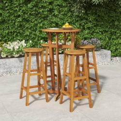 Ensemble de salle à manger de jardin 5 pcs Bois d'acacia solide