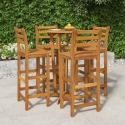 Ensemble de salle à manger de jardin 5 pcs Bois d'acacia solide