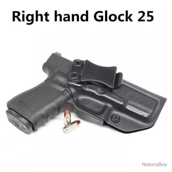 tui Tactique de Ceinture pour Glock 25 Holster Droitier Pistolet Arme  Feu Noir Chasse