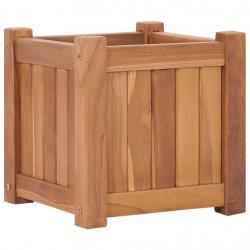 Jardinière lit surélevé plantes fleurs jardin 30 x 30 x 30 cm bois de teck solide 02_0000924