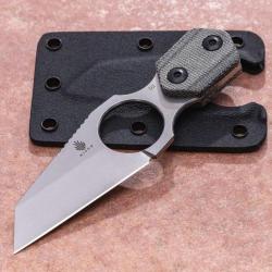 Couteau de Cou Kizer Variable Wharncliffe Lame Acier D2 Manche Micarta Etui Kydex KI1052A1