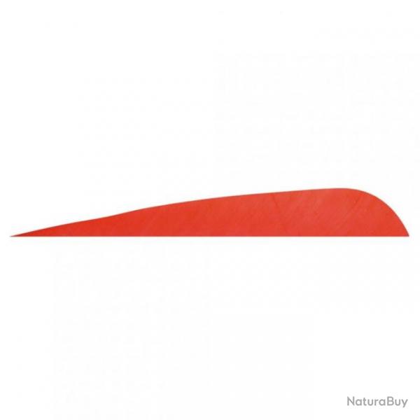 GATEWAY - Plumes naturelles parabolique 4" RH Unie ROUGE