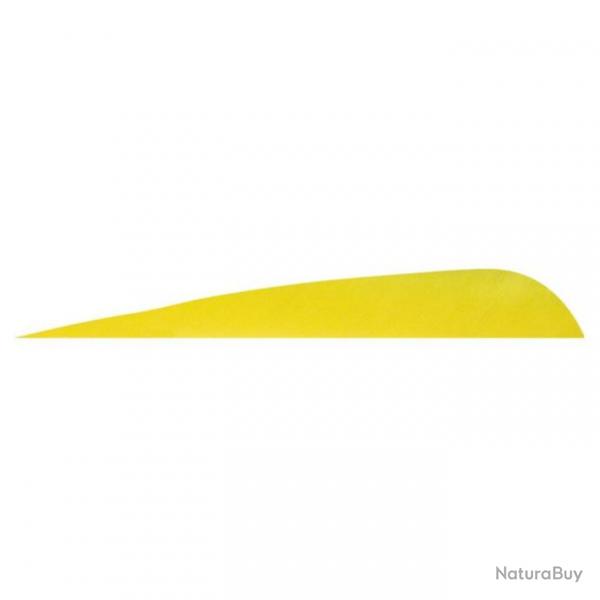 GATEWAY - Plumes naturelles parabolique 4" RH Unie JAUNE