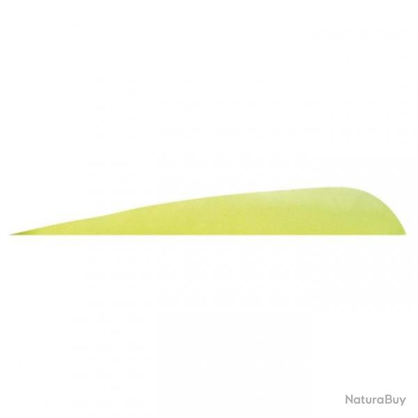 GATEWAY - Plumes naturelles parabolique 4" RH Unie JAUNE FLUO