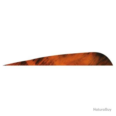 Plumes D'empennage Gateway Flo – 4 Pouces, Aile Gauche, Orange Fluo – Lot De 100