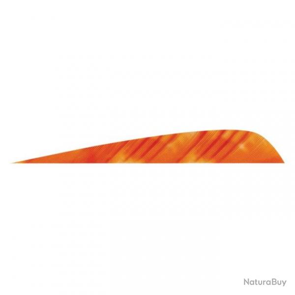 GATEWAY - Plumes naturelles parabolique 4" LH TRE TRE ORANGE-BLANC