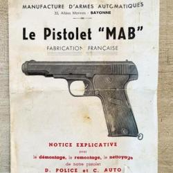 Notice Pistolet MAB Occasion