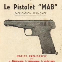 notice 5 pages pistolet MAB (envoi par mail) - VENDU PAR JEPERCUTE (m1568)