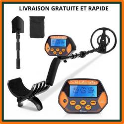 Détecteur de métaux à écran LCD + Tige réglable - 20 cm de profondeur - Livraison gratuite et rapide