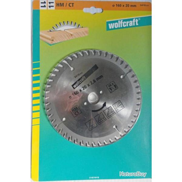 Lame De Scie Circulaire 160mm Wolfcraft Ref 6418000