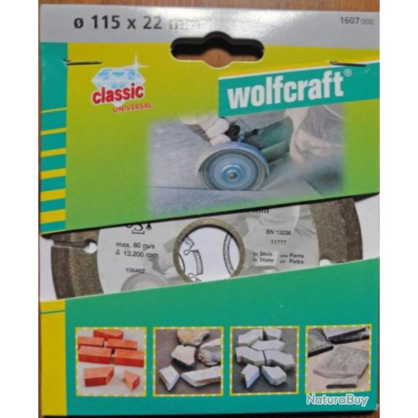 Disque a tronconner Diamtre 115 Wolfcraft Ref 1607000