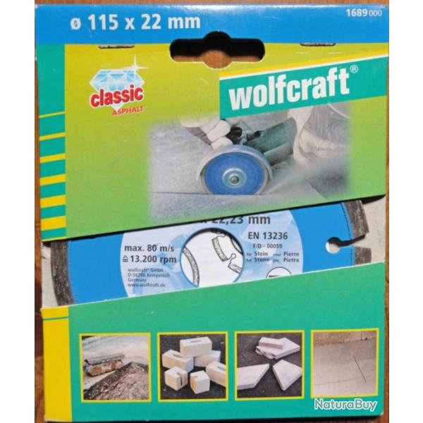 Disque a tronconner diamtre 115 Wolfcraft Ref 1689000