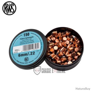 150 Bosquettes RWS Cal 6 mm/22 defender - Munitions à percussion ...