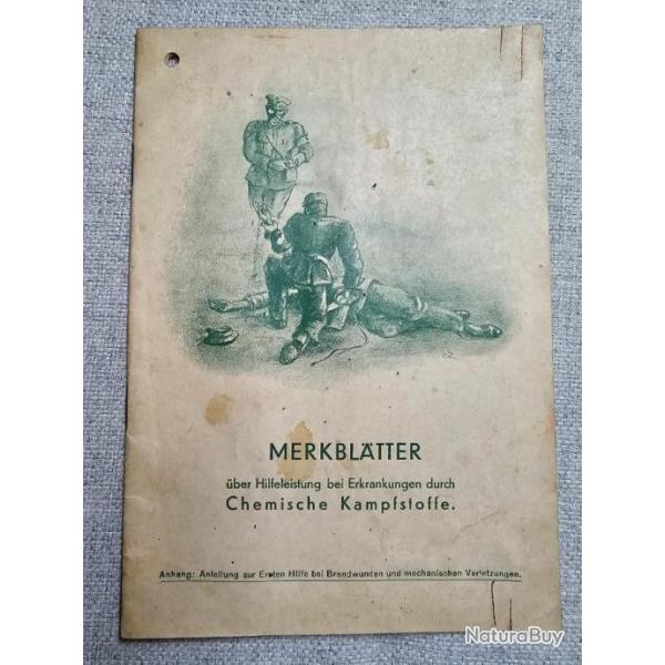 3e reich allemand : manuel assistance maladie chimique, 1935.