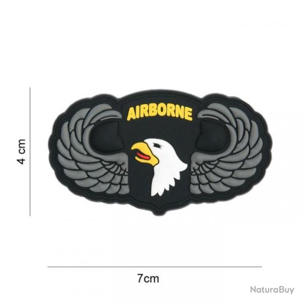 Patch 3D PVC 101st Airborne silver wings