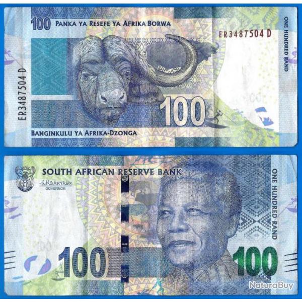 Afrique Du Sud 100 Rand 2015 Billet Nelson Mandela Animal Buffle Rands