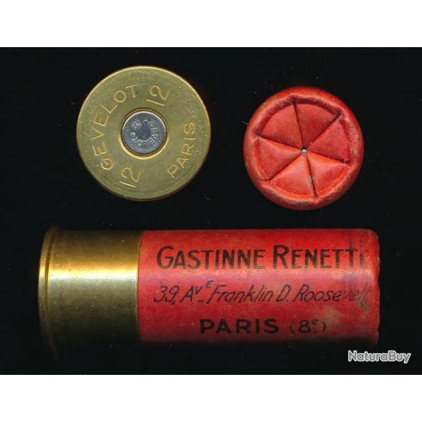 (10704) Une jolie cartouche Cal 12 de l'Armurier GASTINNE RENETTE x