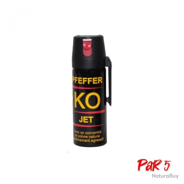 Bombe lacrymogne Pfeffer Gel poivre " Jet poivre " 40 ml / Par 1 - 50 ml / Par 5