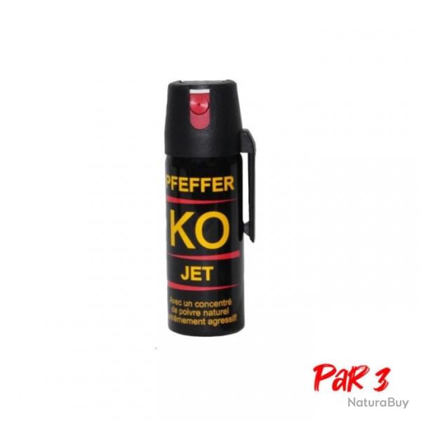 Bombe lacrymogne Pfeffer Gel poivre " Jet poivre " 40 ml / Par 1 - 100 ml / Par 3