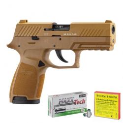 Pack pistolet à blanc Sig Sauer P320 - 9 mm PAK et accessoires - Tan