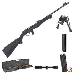 Wahoo ! Pack Imperatore Carabine Rossi 8122 Synthétique - 22 LR / 53 cm