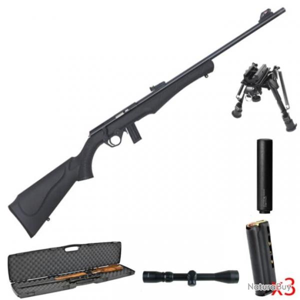 Wahoo ! Pack Imperatore Carabine Rossi 8122 Synthtique - 22 LR / 53 cm