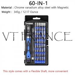 Kit Mini Tournevis Pro de Precision, Modele: 60pcs
