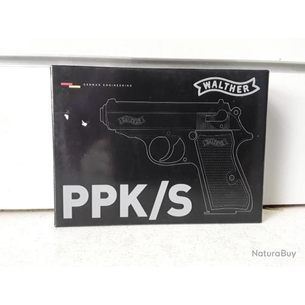 9614 PISTOLET AIRSOFT WALTHER PPK/S 6MM 0,5 JOULES  NEUF