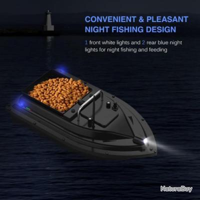 GPS 500 m RC bateau 40 points de pêche appât bateau 3 trémie porteur 2KG retour automatique Intelligent veilleuse bateau de pêche  26
