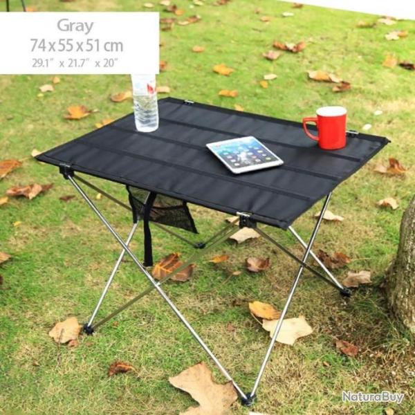 Table Pliante Portable en Aluminium Pique-Nique Camping Pche Randonne Pratique Haute Qualit