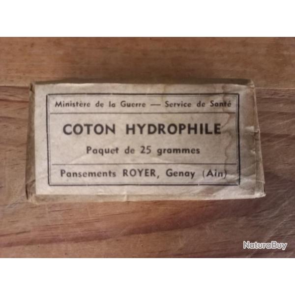 ancien paquet coton hydrophile  mdical Franais