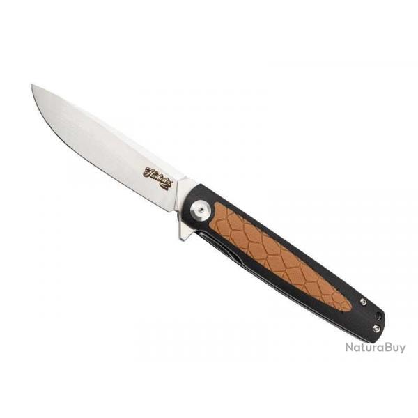 COUTEAU HERBERTZ SELEKTION G10 NOIR/MARRON 11,5CM D2