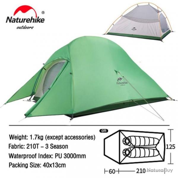 Tente de Camping Impermable Ultra Lgre 2 Personnes Facile Pratique 3 saisons Haute Qualit