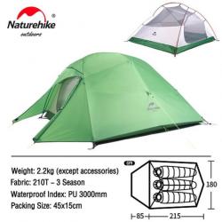 Tente de Camping Imperméable Ultra Légère 3 Personnes Facile Pratique 3 saisons Haute Qualité