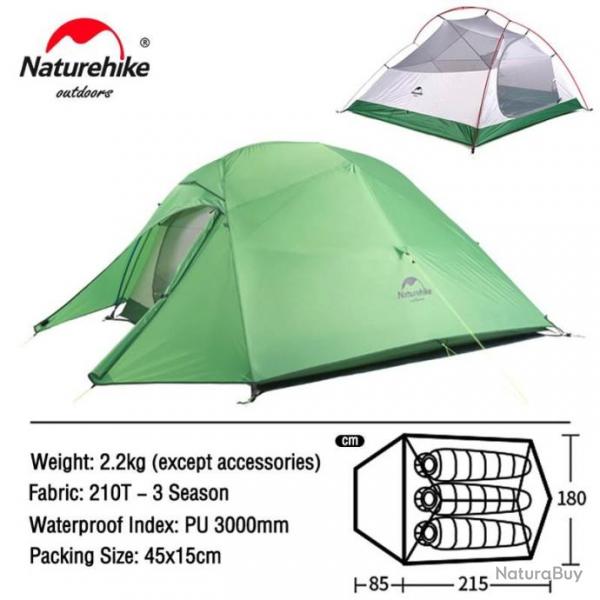 Tente de Camping Impermable Ultra Lgre 3 Personnes Facile Pratique 3 saisons Haute Qualit