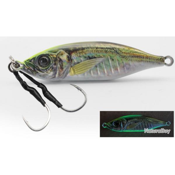 Jig Mer Little Jack Metal Adict 06 60g 60g Chart Head Glow Belly Aji