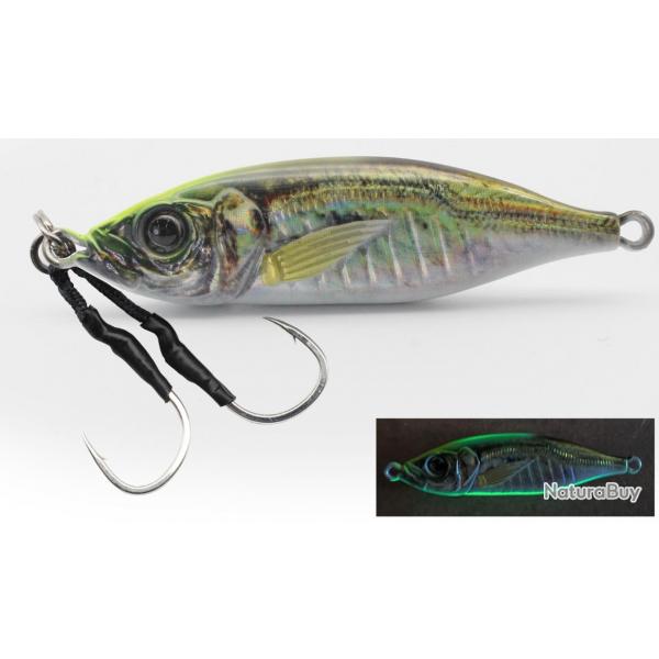 Jig Mer Little Jack Metal Adict 06 80g 80g Chart Head Glow Belly Aji