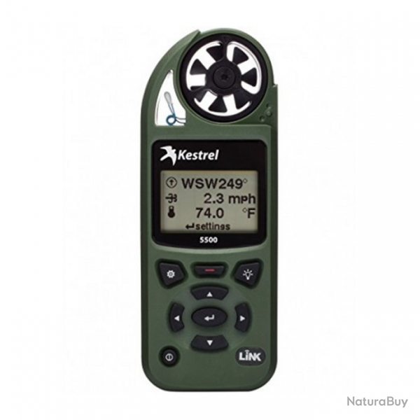 Anmomtre 5500 LiNK + Vane Mount Kestrel Meters - Vert olive