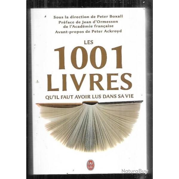 les 1001 livres qu'il faut avoir lus dans sa vie direction peter boxall