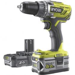 Perceuse-visseuse 18V 2Ah, 5Ah Li-Ion 2 vitesses  R18DD3-252S Ryobi