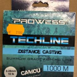 Prowess Techline Distance casting 0.28mm 10lb Camou 1000m