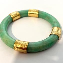 Bracelet jade et or ancien