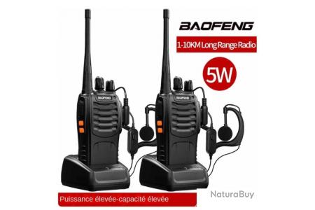 2X Talkie Walkie BAOFENG BF-888S Longue portée - Talkies walkies
