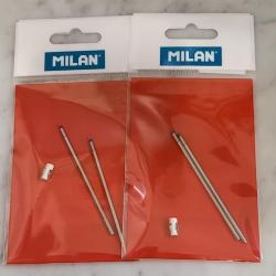 Lot de 2 sachets de 2 recharges stylo 4 fonctions Milan et 1 gomme
