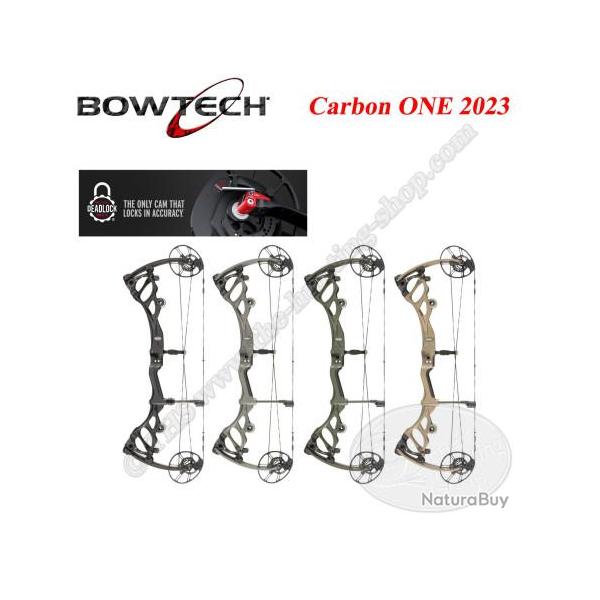 BOWTECH Carbon ONE 2023 Arc compound  poulies Deadlock Cam System 40-50# Droitier Black